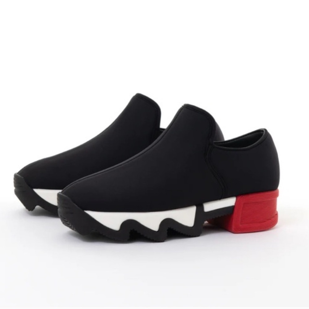 IRI WES Black and Red Outline Women's low top Neoprene Sneaker Shoes